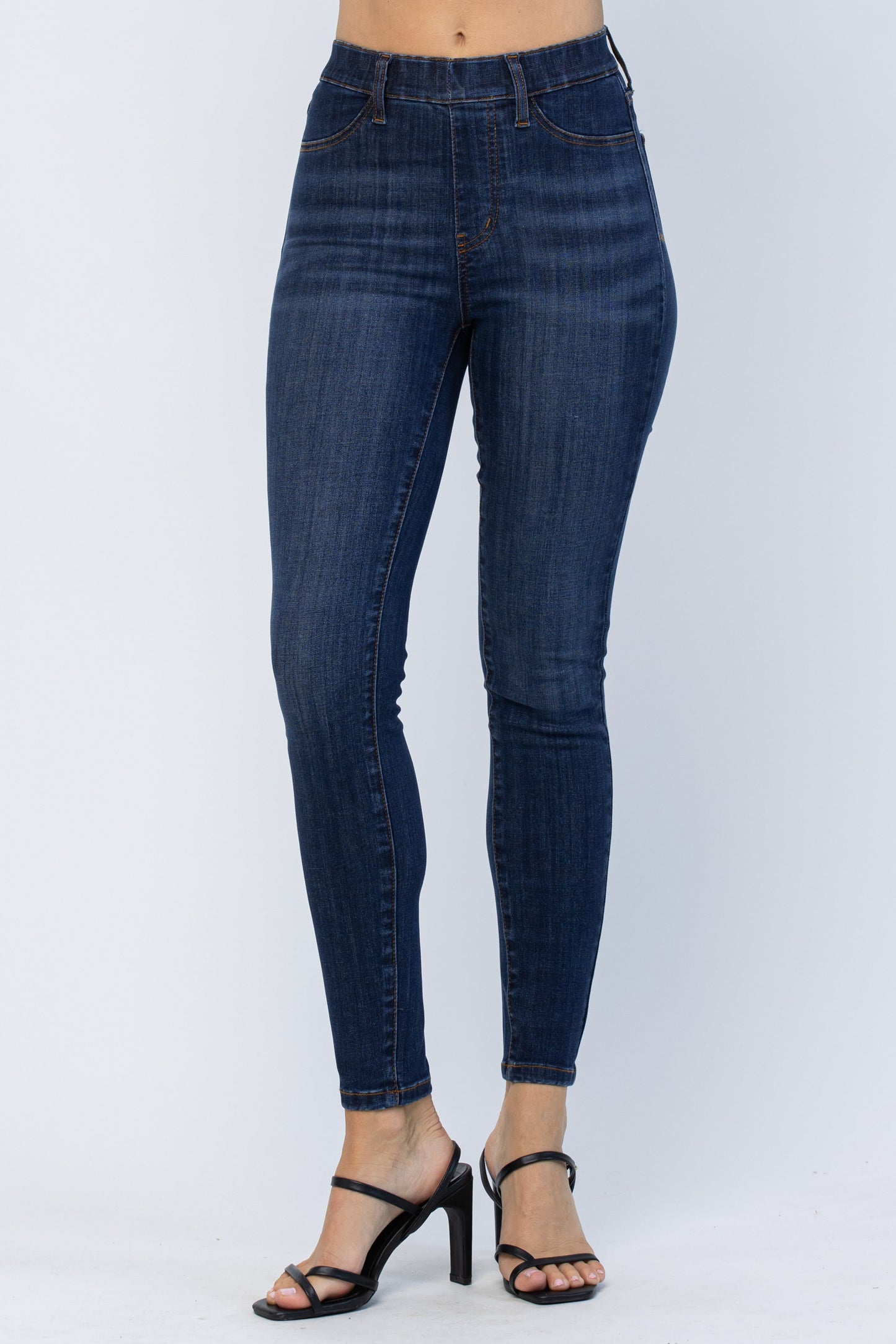 Judy Blue Pull On Dark Skinny Jeans