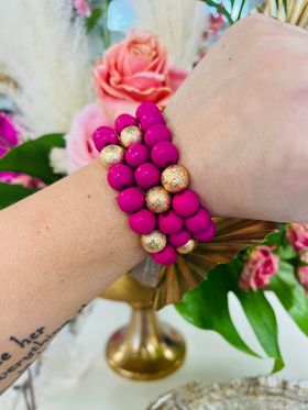 Chunky Colorful Beaded Bracelet Sets
