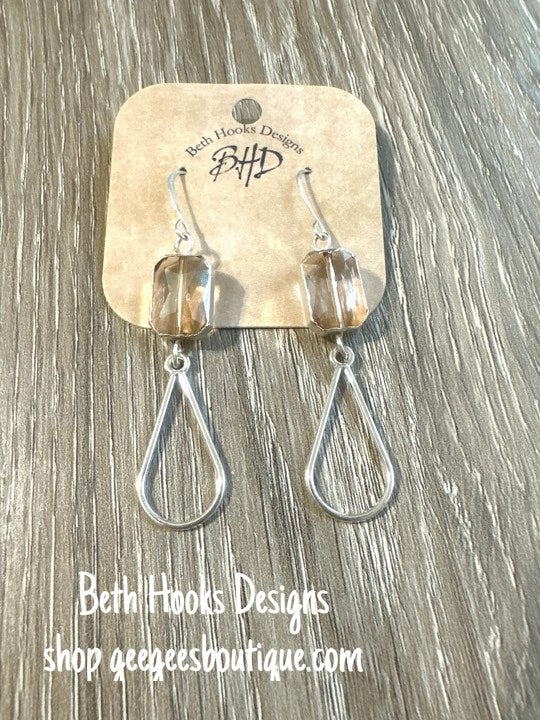 Simple Silver Drop Earrings