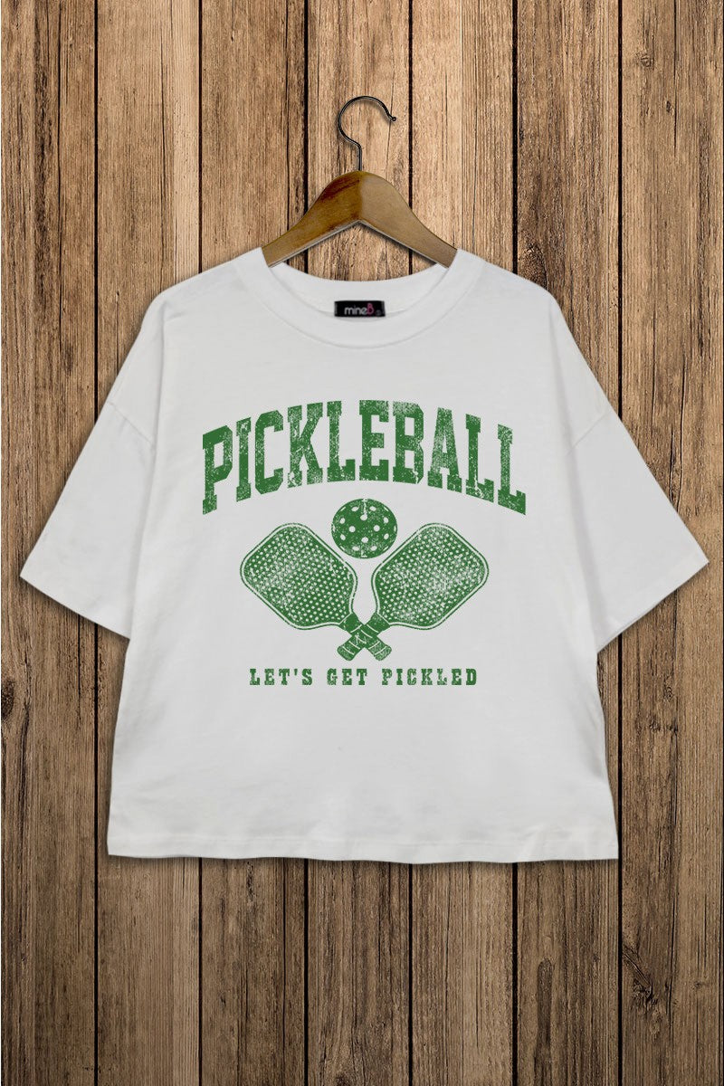 Lets Get Pickled Ball Crop Tee